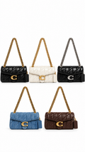 COACH Tabby 26 Quilted Leather Shoulder Bag Black Crossbody
