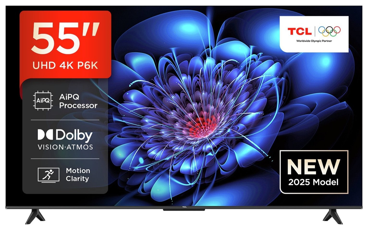TCL SMART 4K Google TV 55P6K 55" Ultra HD HDR Google Assistant Direct LED - Like New