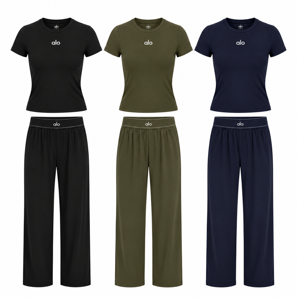 Alo Suit Up Set | Navy / Black / Green