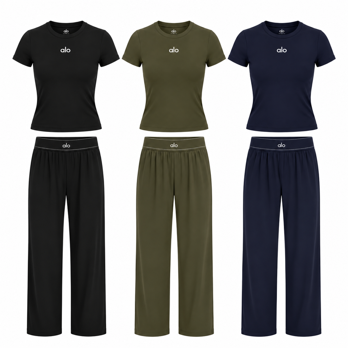 Alo Suit Up Set | Navy / Black / Green