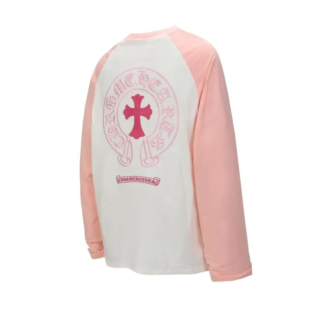 Chrome Hearts pink and white long sleeve t-shirt ⚫️