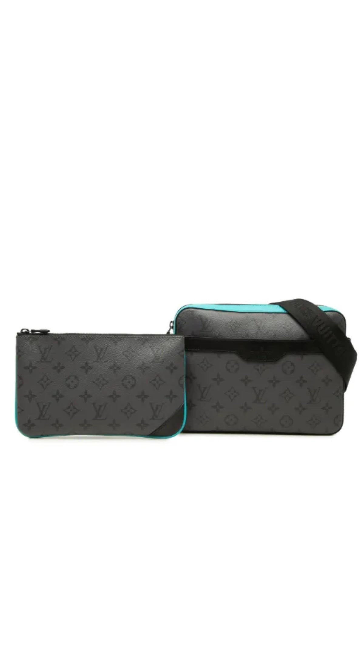 LV Trio Messenger Bag Grey Blue