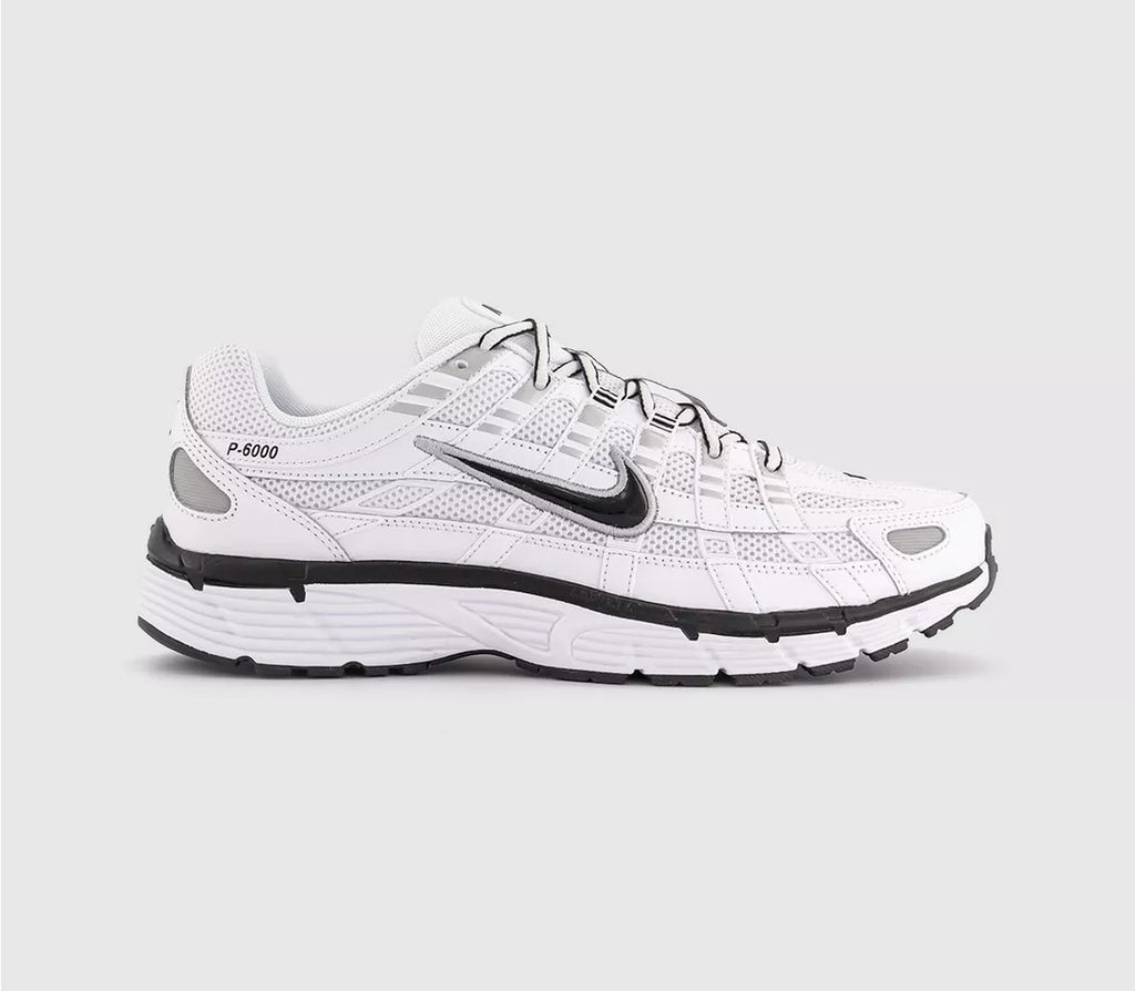 Nike P-6000 White Black Metallic Silver - New 🏴
