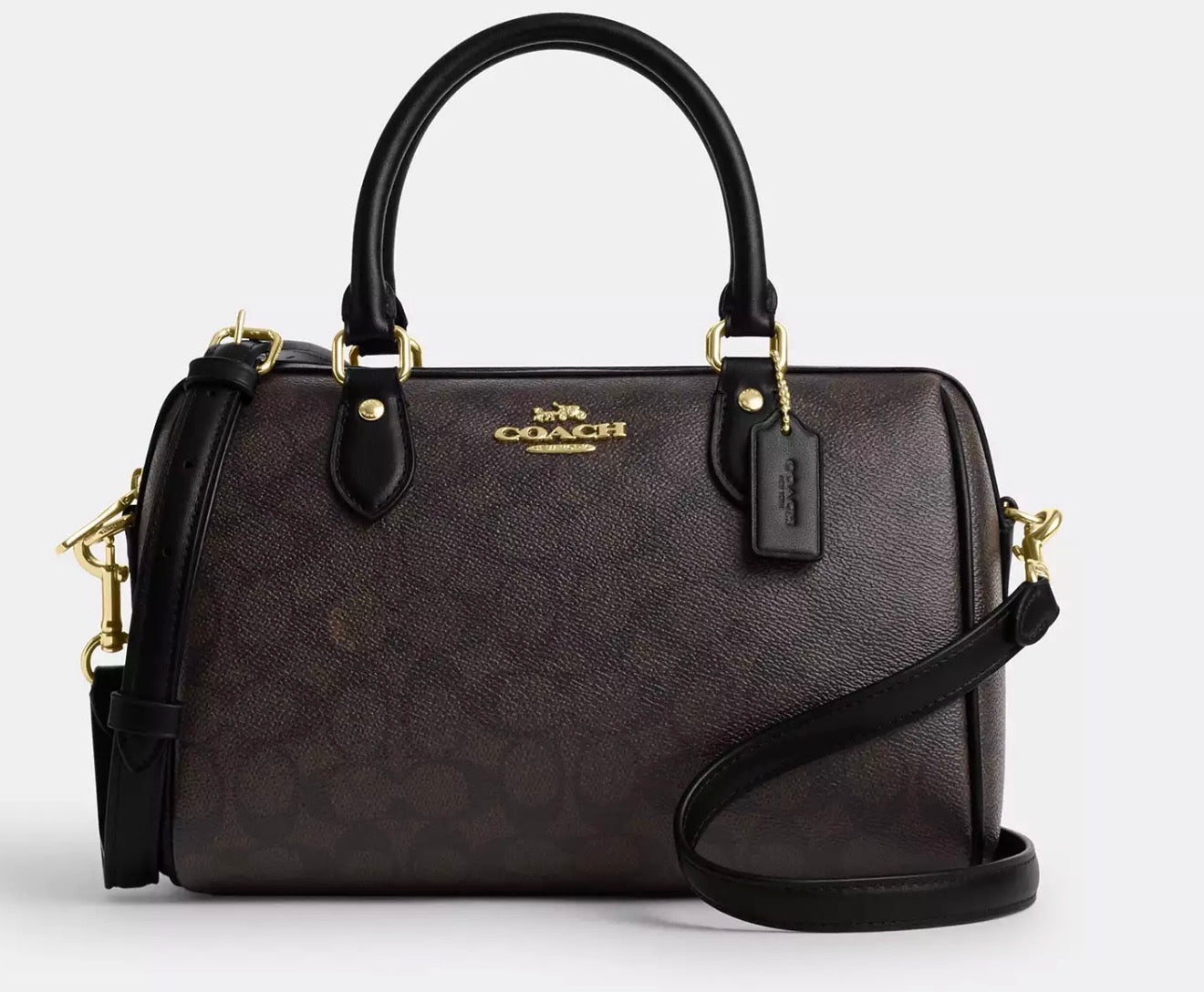 Rowan Satchel Bag In Signature Canvas Coach Bag📲