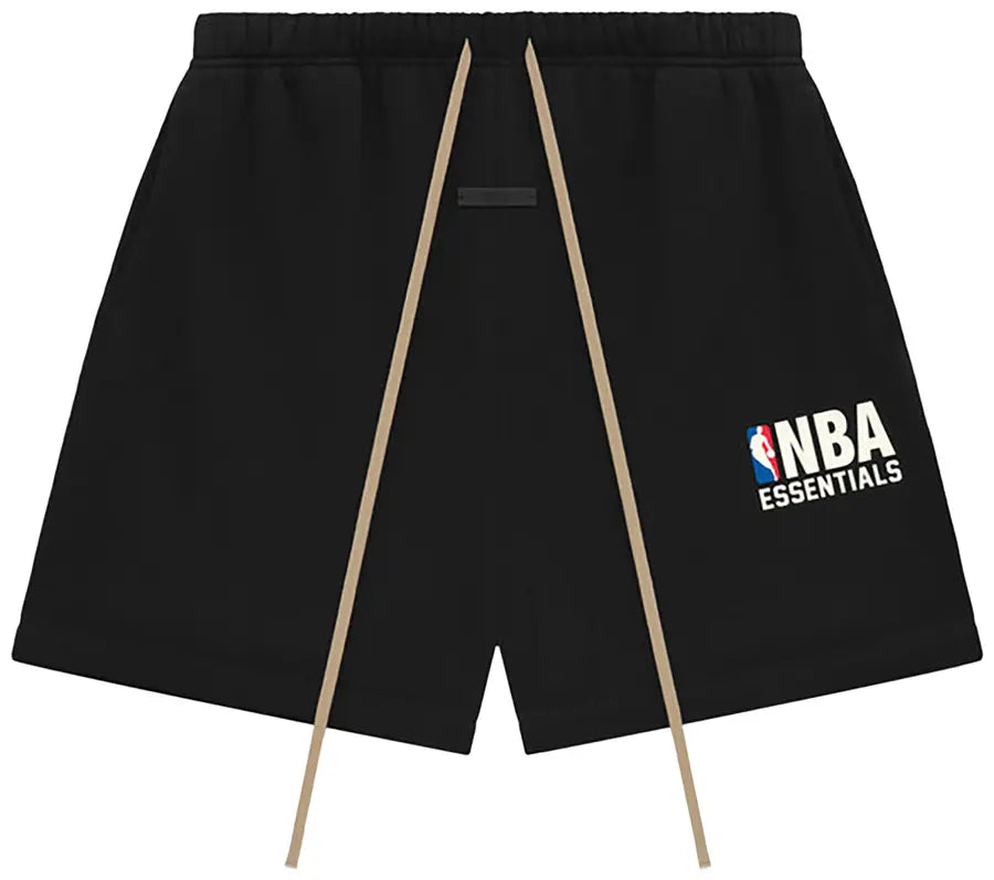 Fear of God Essentials x NBA Tee & Sweatshorts Set 'Black' New ⚪️☑️