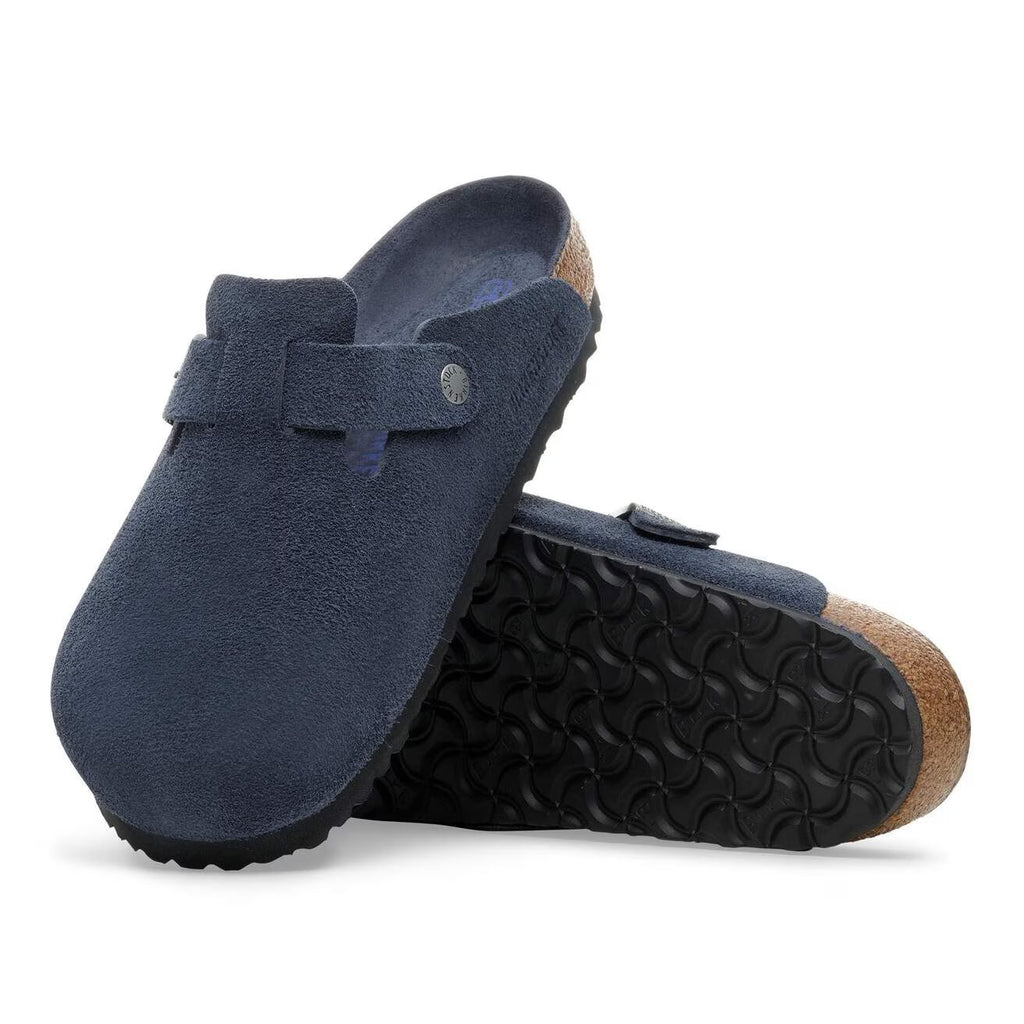 Birkenstock Taupe Suede Leather Boston Soft Footbed - New 🏴