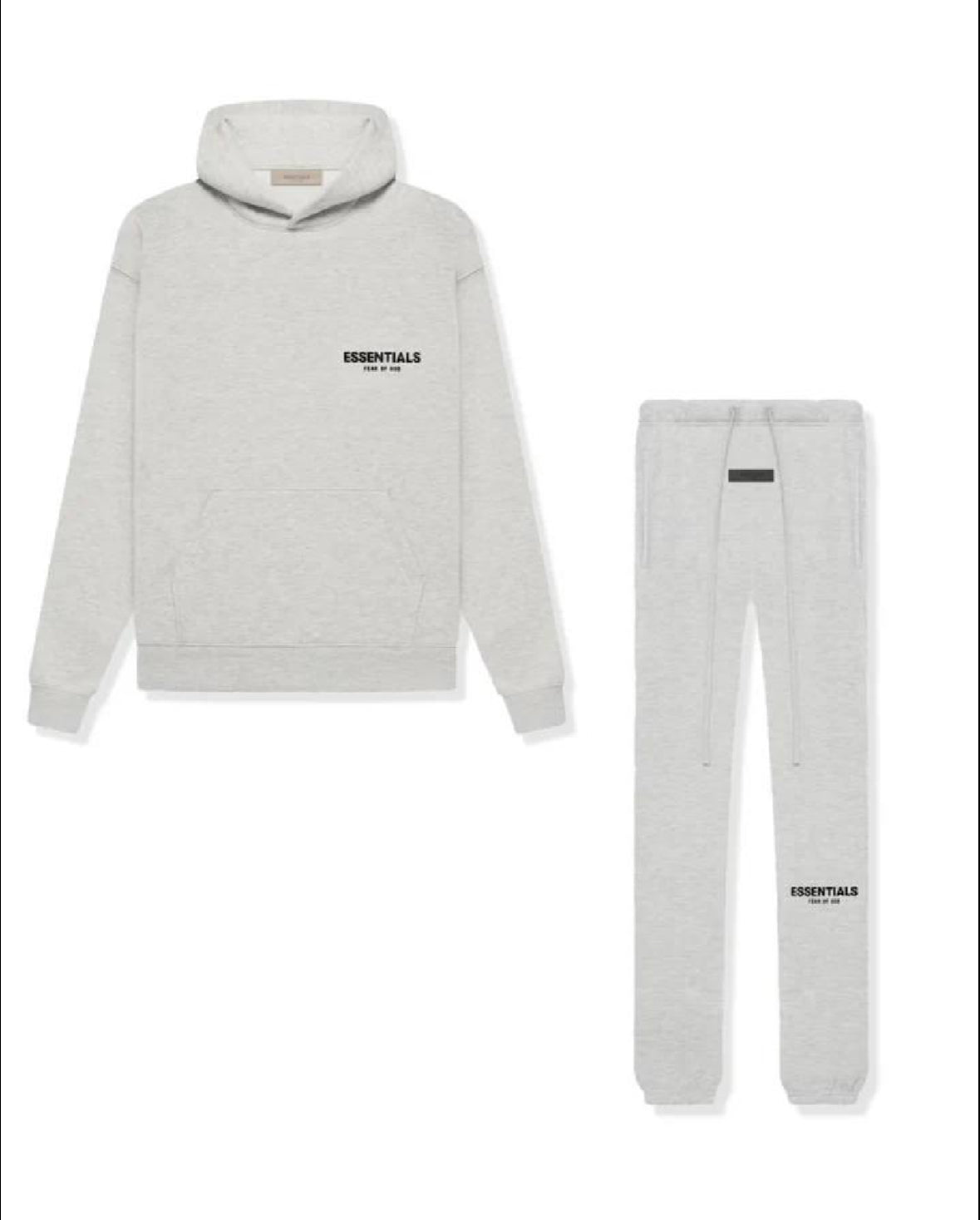 FEAR OF GOD ESSENTIALS LIGHT HEATHER OATMEAL TRACKSUIT (SS22)