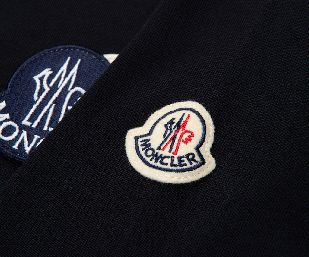 Moncler Embroidered Tricolour Logo Cotton T-Shirt - Medium