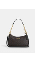 Teri Shoulder Bag In Signature Canvas Walnut / Black