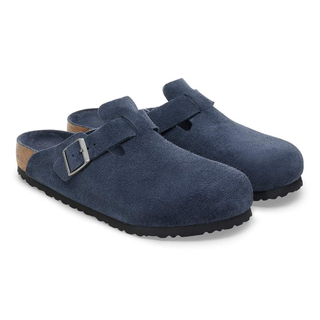 Birkenstock Taupe Suede Leather Boston Soft Footbed - New 🏴
