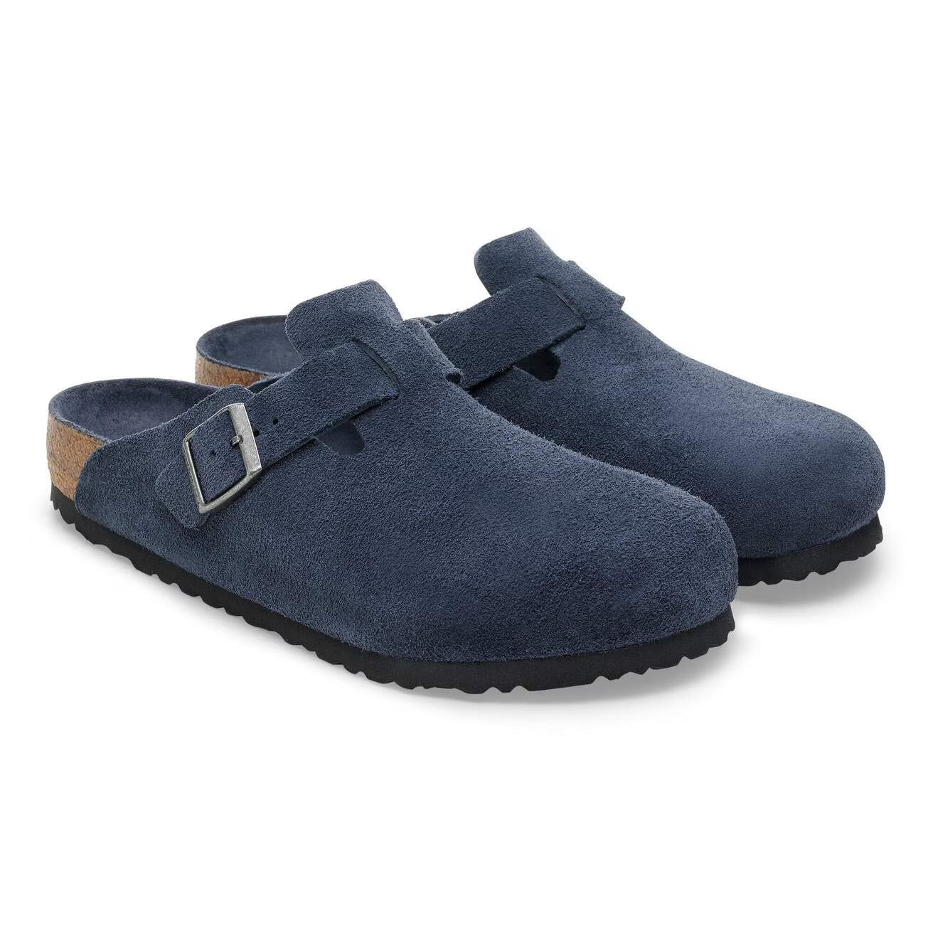 Birkenstock Taupe Suede Leather Boston Soft Footbed - New 🏴