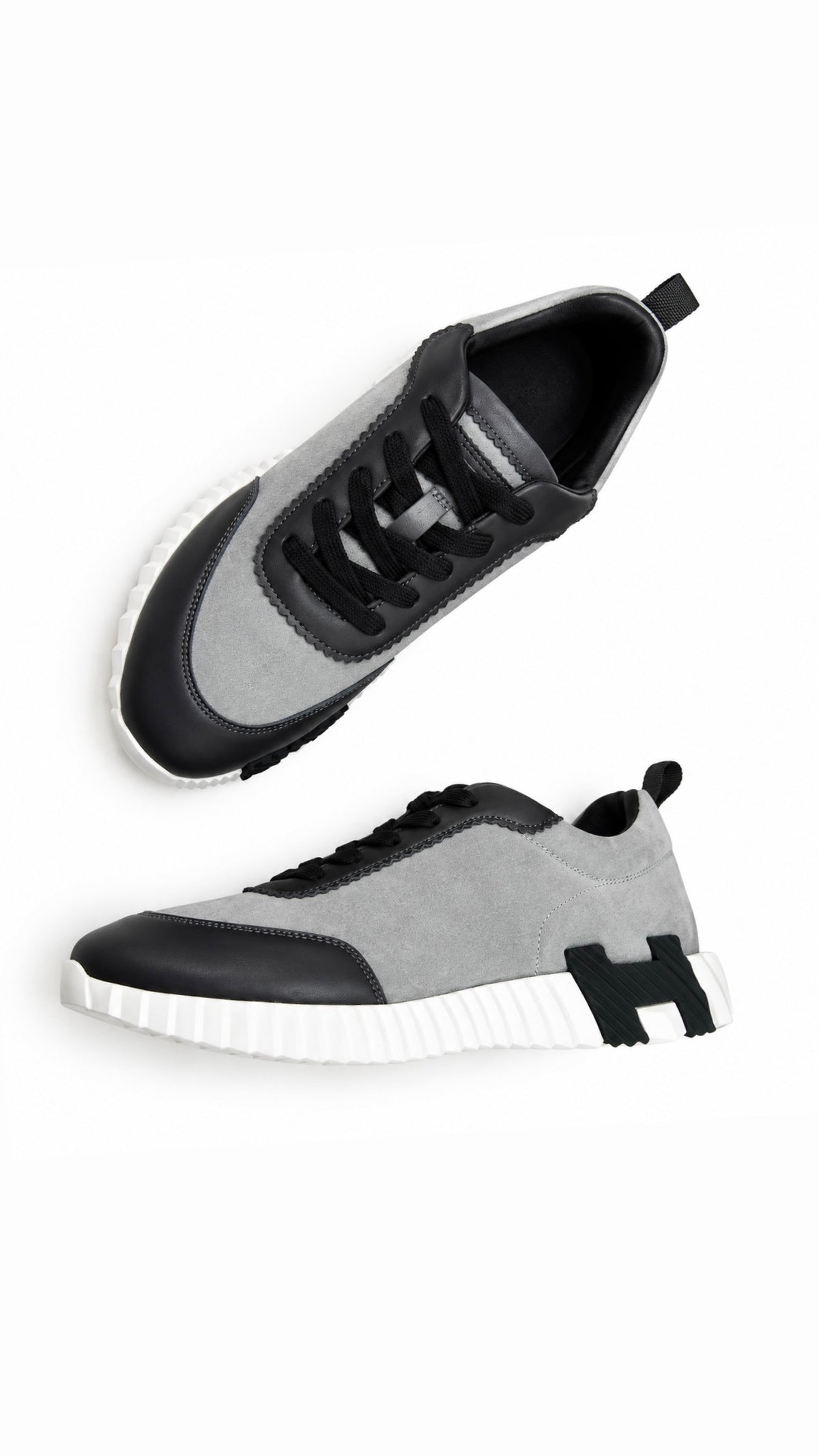 Hermes Bouncing Sneakers Grey Suede