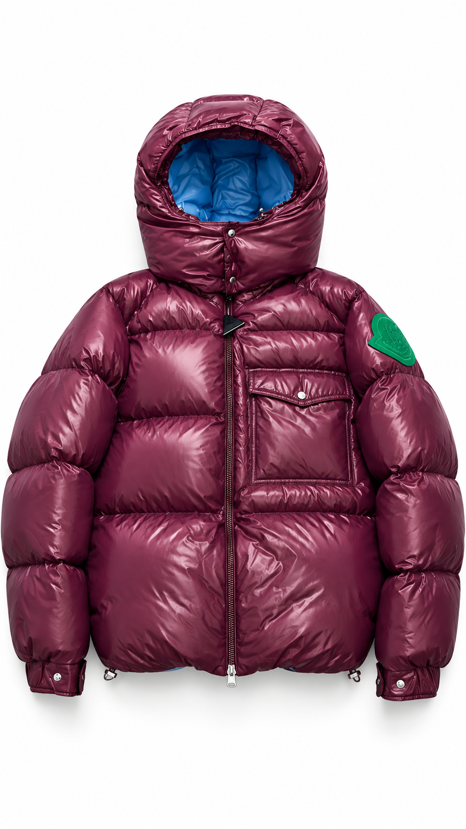 Moncler Men's Barthet Down Jacket Burgundy - Authenticity Guaranteed