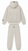 Fear Of God Essentials ‘Heather Stone’ Metalic Zip-Up Tracksuit (FW25)