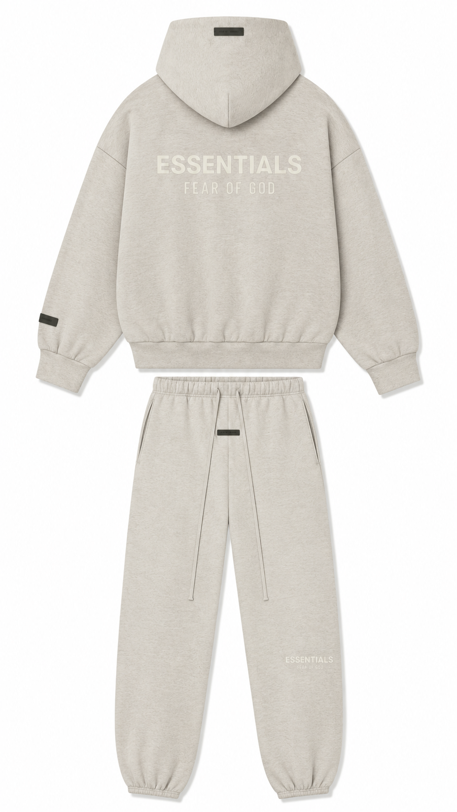 Fear Of God Essentials ‘Heather Stone’ Metalic Zip-Up Tracksuit (FW25)