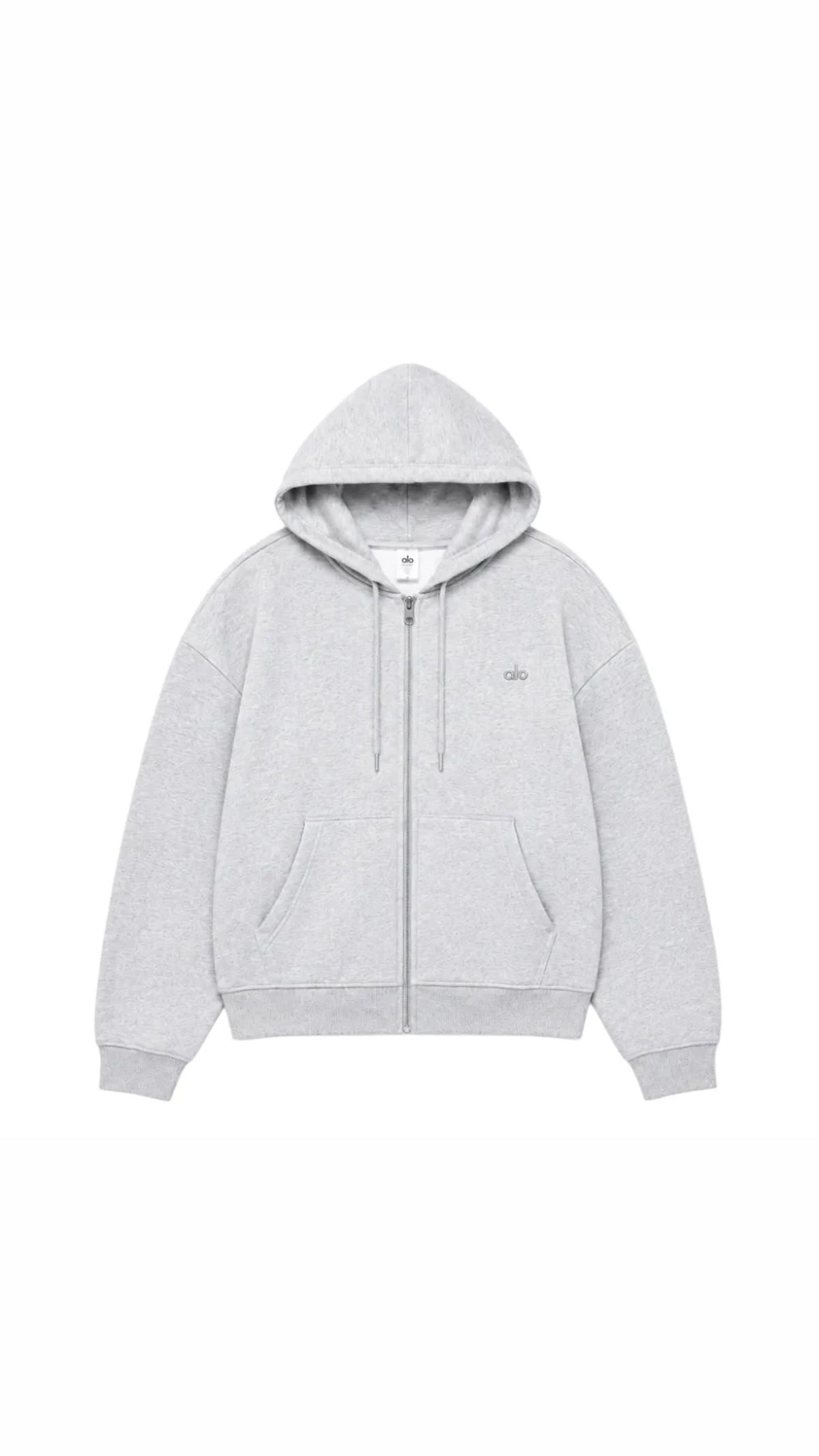 Alo Zip Up Hoodie Grey