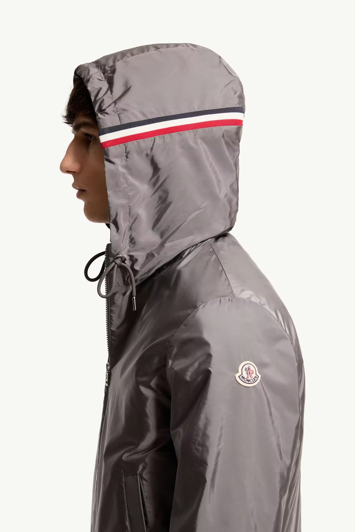 Moncler Grimpeurs Hooded Windbreaker Jacket Grey