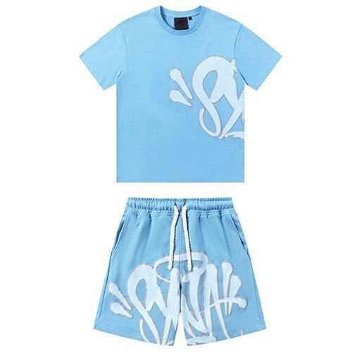 Syna*Retro Short Sleeve T-shirt Top Shorts Outfit Set - New 🏴