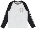 Chrome Hearts Horseshoe Neck Logo 3/4 Shirt in Black and White ☑️🏴
