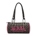 Von Dutch Pink Cheetah Barrel Bag