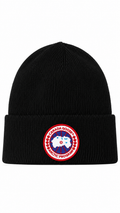 Canada Goose Men's Plain Wool Disc Toque Beanie Red Badge
