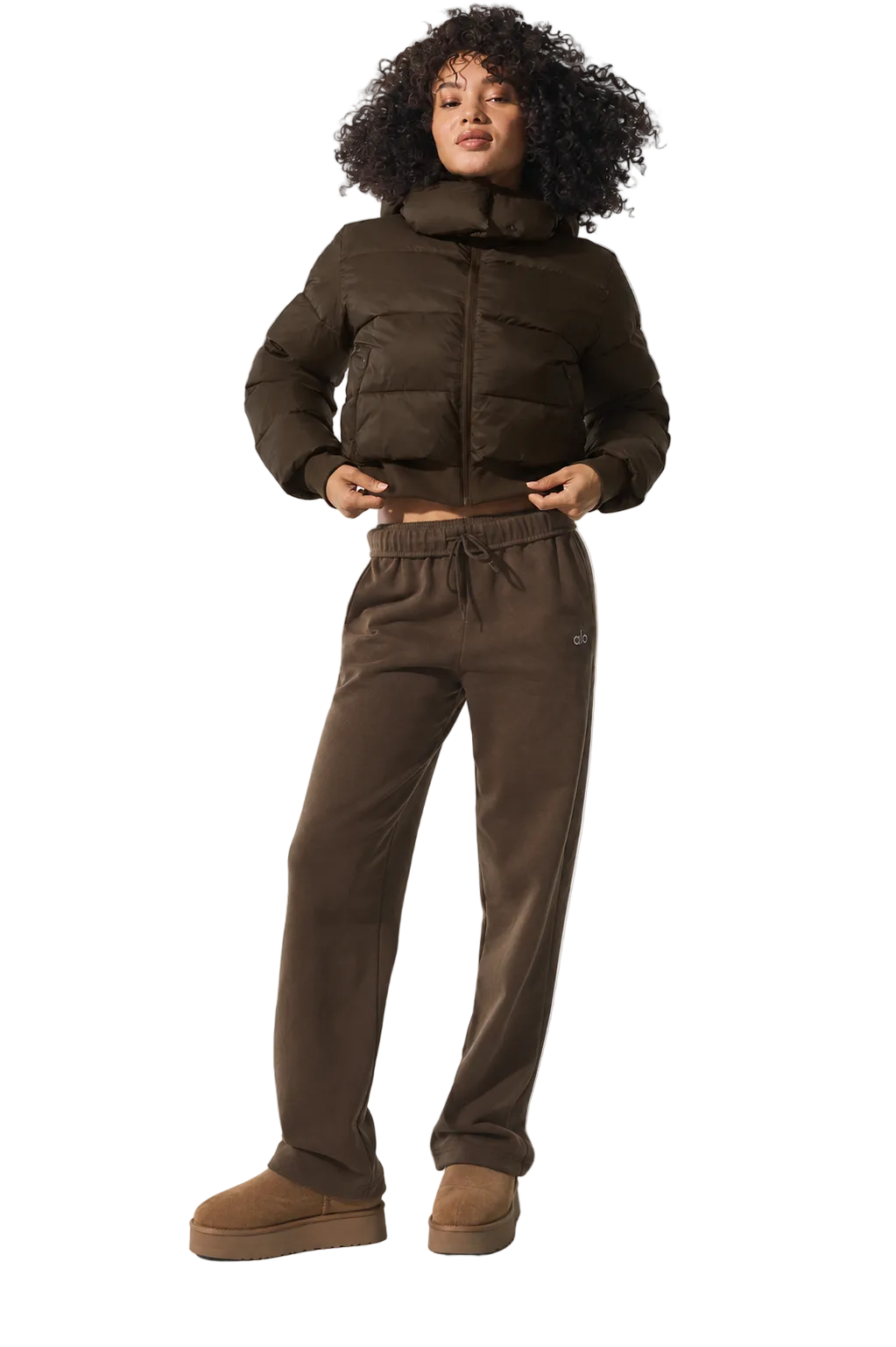ALO Foxy Puffer Jacket - Brown