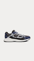 Dior B30 Anthracite Gray Mesh and Black, Blue and Dior Gray Technical Fabric Low Top Sneakers