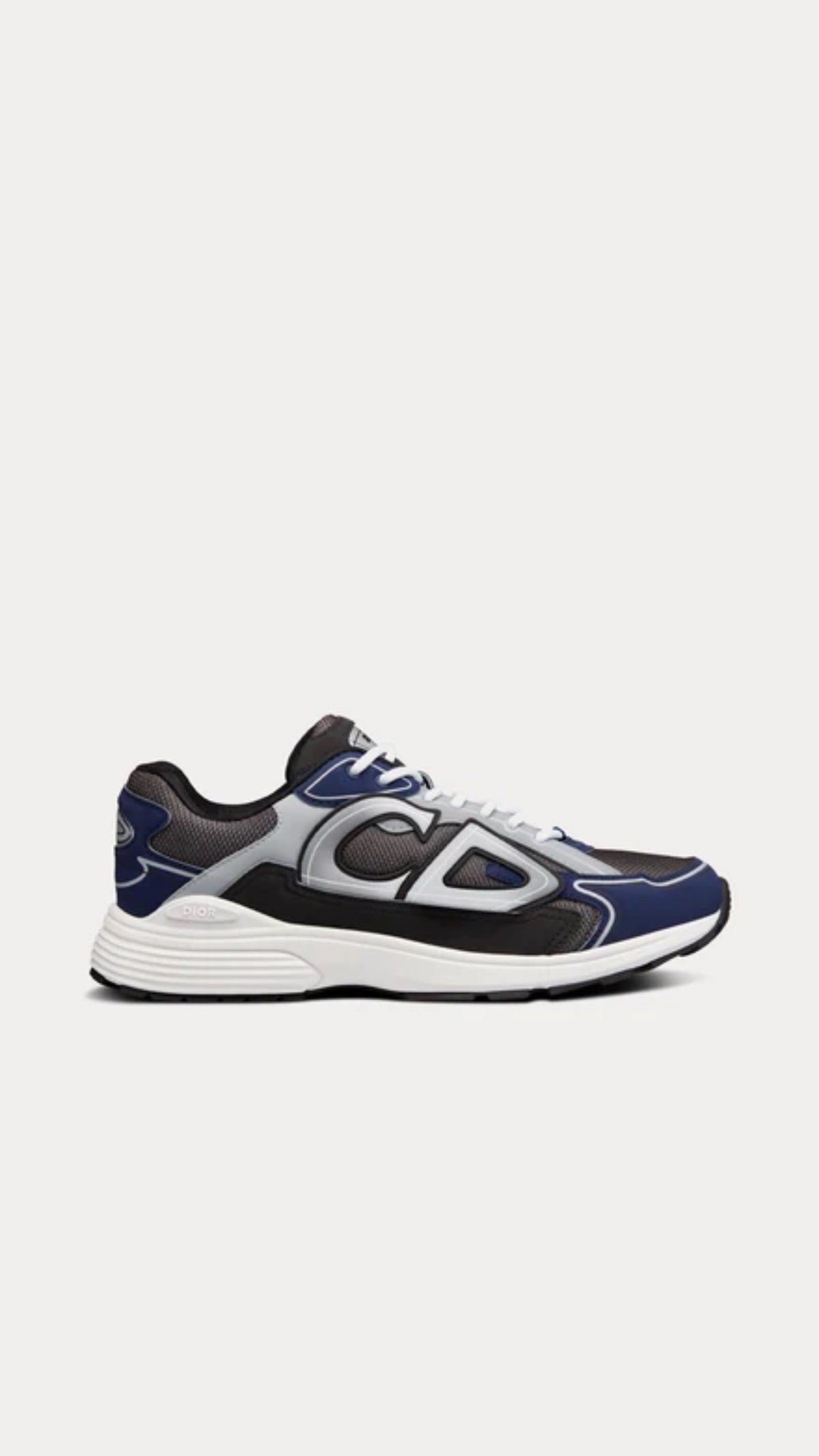 Dior B30 Anthracite Gray Mesh and Black, Blue and Dior Gray Technical Fabric Low Top Sneakers