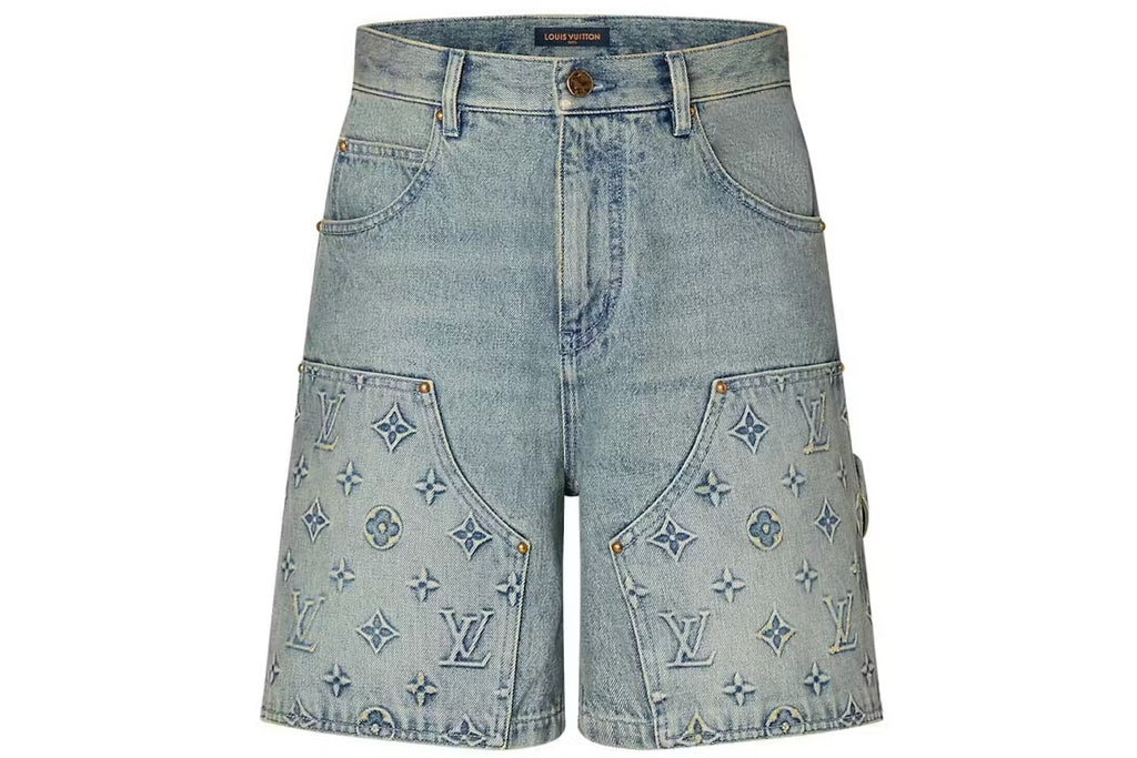 Louis Vuitton Monogram Workwear Denim Shorts✔️