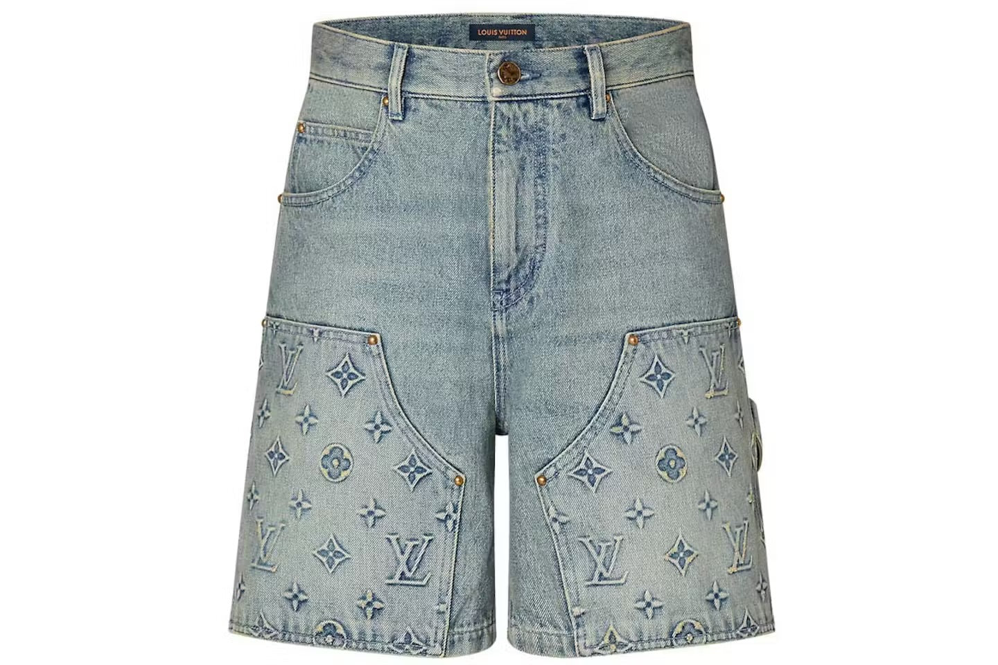 Louis Vuitton Monogram Workwear Denim Shorts✔️
