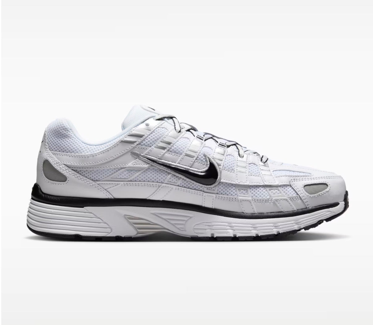 Nike P-6000 - White Metallic Silver Black - New 🏴