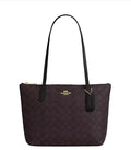 Coach Brown Fiona Zip Tote Bag