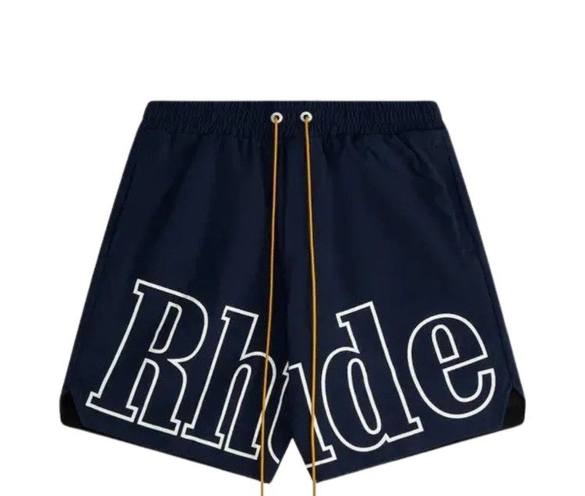 Rhude logo print swim shorts
