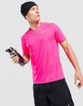 Nike Dri-FIT Running Set Mens Medium Pink T-Shirt Black Shorts Gym NEW 🏴