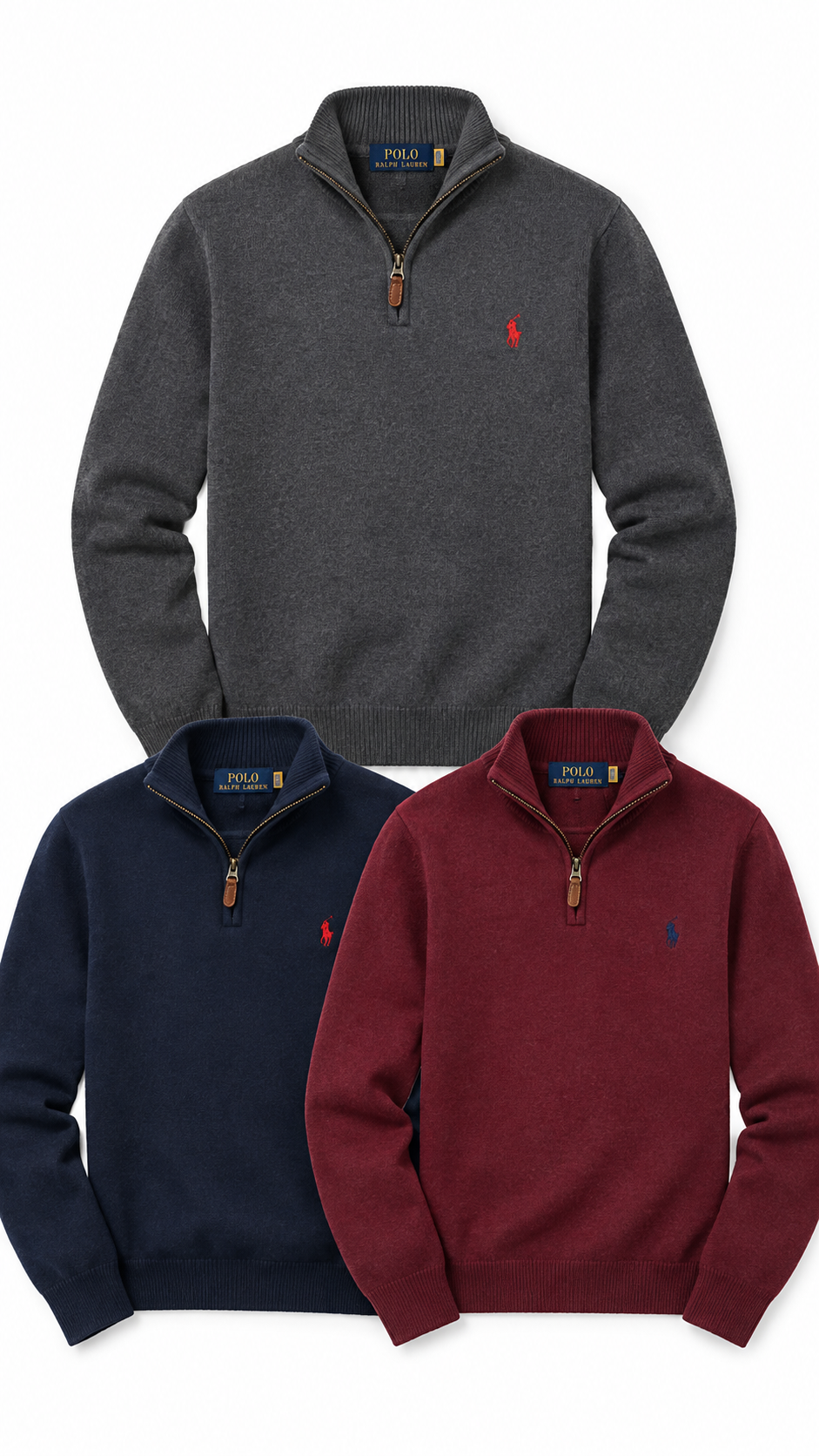 Polo Ralph Lauren Men's Cotton Jumper Quarter-Zip classic fir