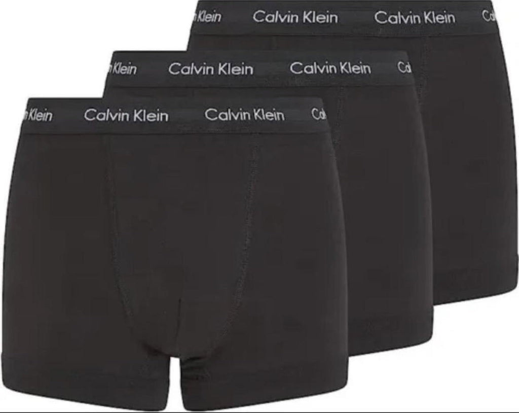 Calvin Klein Boxers 3 In1 Pack Brand New All Black Stretch Low Rise - New 🏴