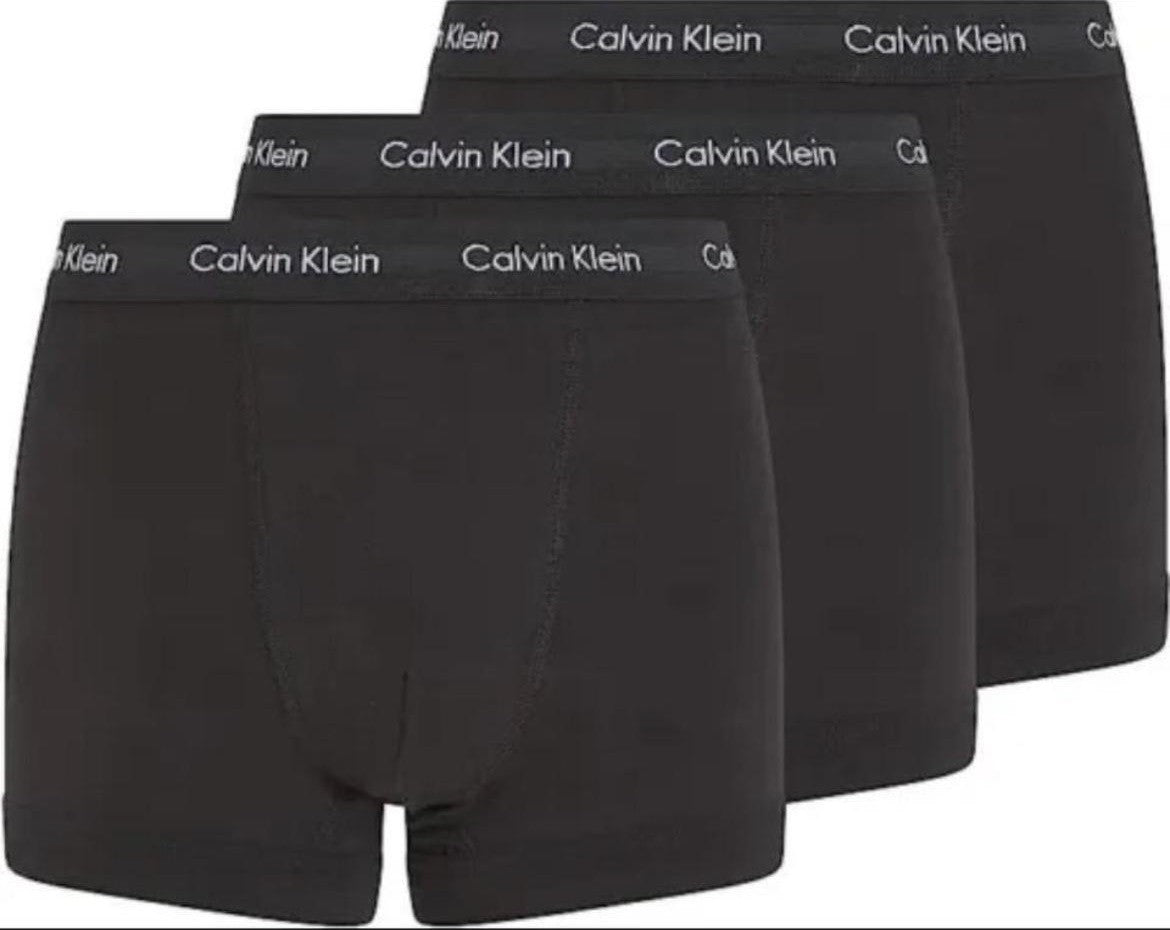Calvin Klein Boxers 3 In1 Pack Brand New All Black Stretch Low Rise - New 🏴