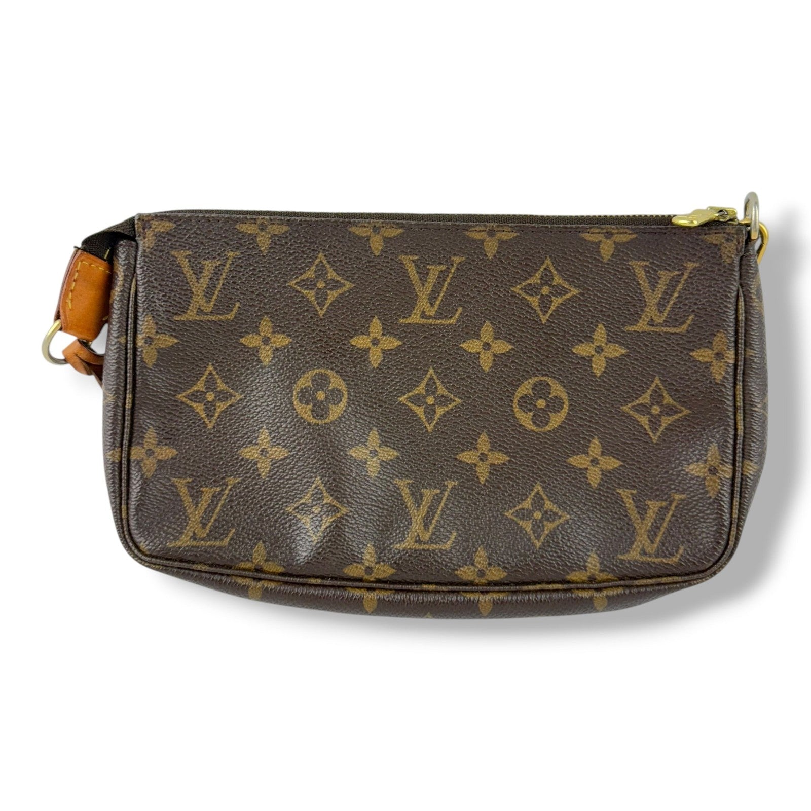 Louis Vuitton Pochette Accessories Brown Monogram Clutch Bag - Preowned 🏴☑️
