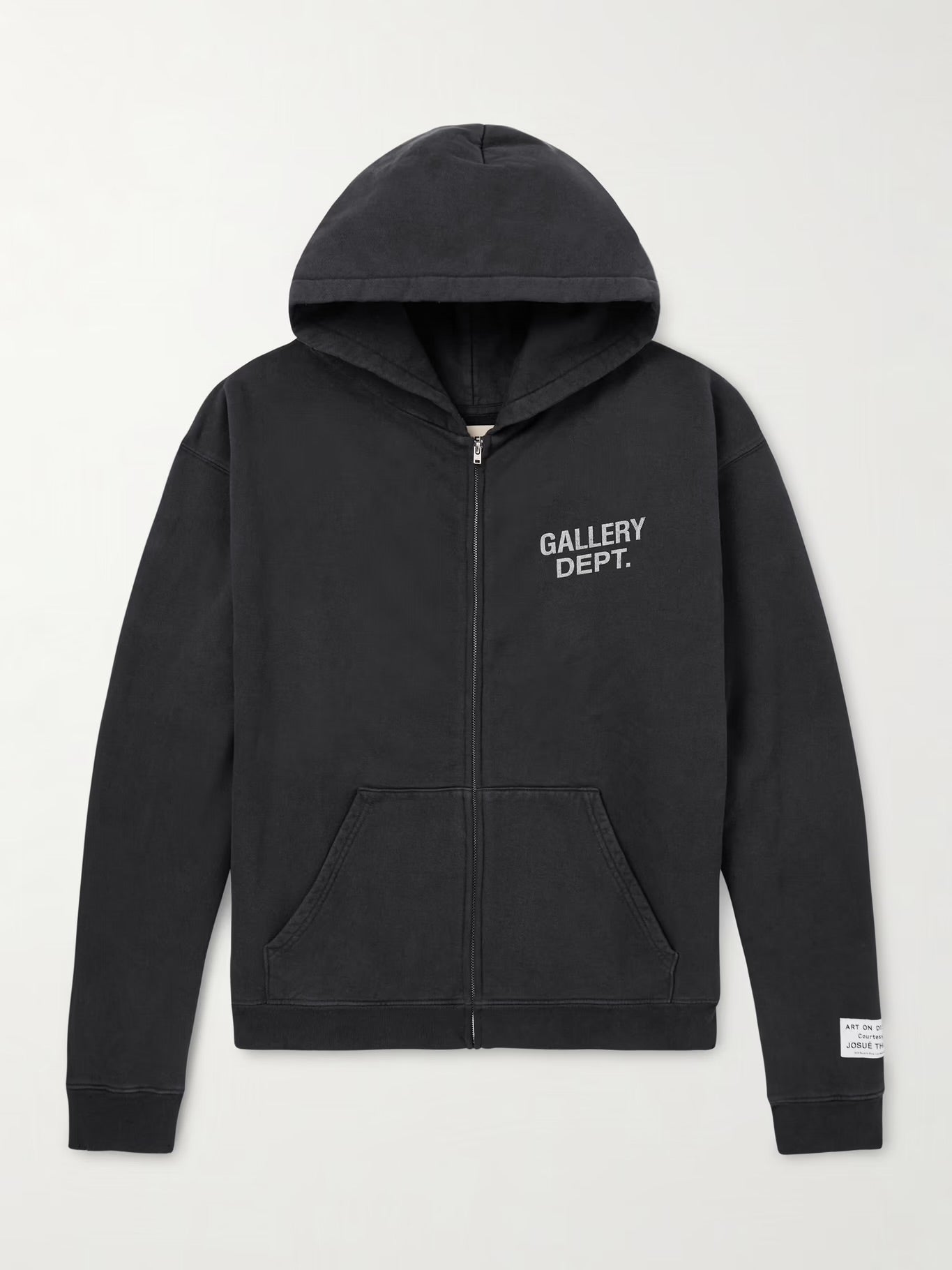 GALLERY DEPT. Hoodie 
Cotton-Blend Zip-Up Logo Hoodie
