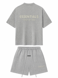 FEAR OF GOD ESSENTIALS Concrete Heather' SHORT SET (SS25)