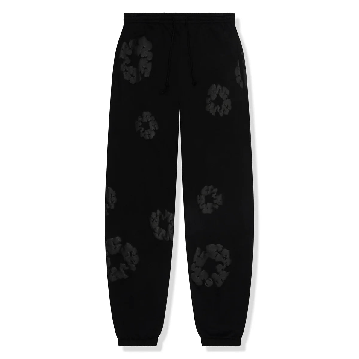 Denim Tears Cotton Wreath Black Monochrome Sweatpants