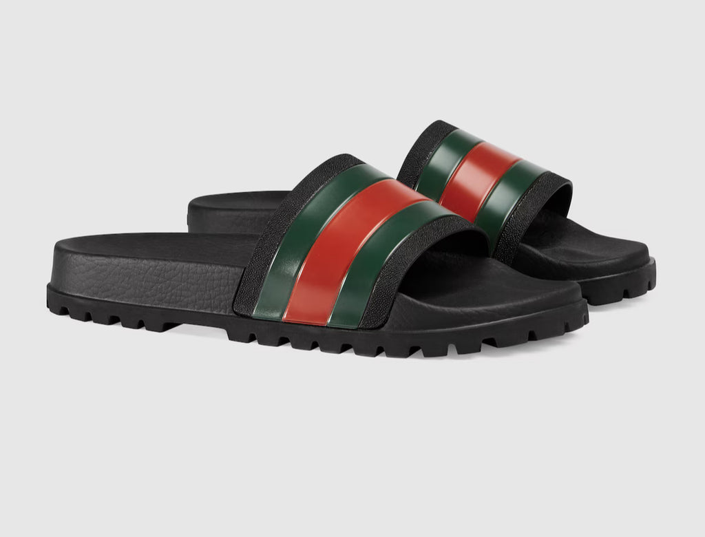 GUCCI Men's slide sandal with Web