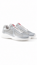 Patent leather and technical fabric Prada America's Cup sneakers