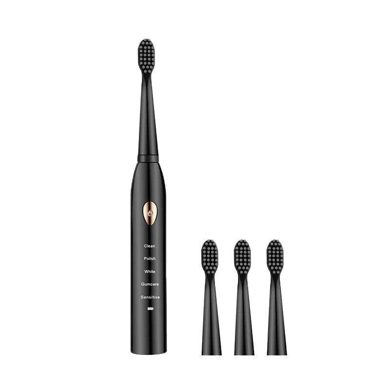 Jianpai Adult Black White Classic Acoustic Electric Toothbrush Adult 5-gear Mode - New 🏴