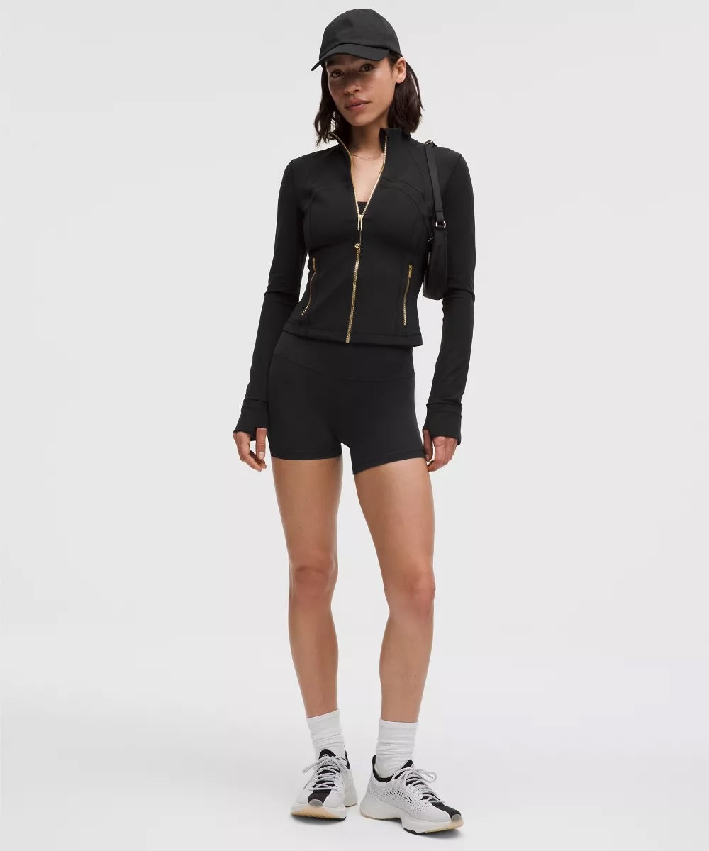 ⁠Lululemon Define Cropped Jacket - Black (Gold Zip - New 📲