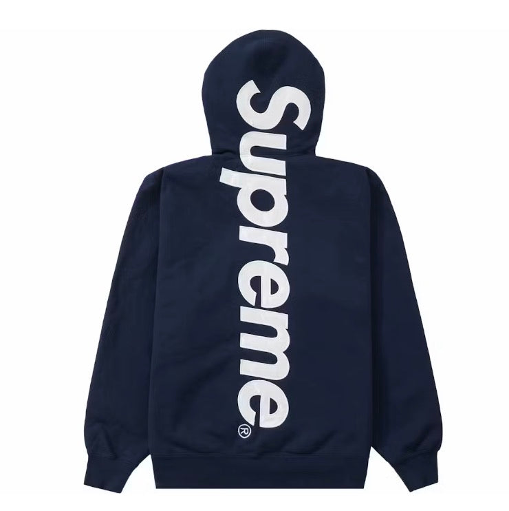 Supreme Satin Appliqué Hoodie - Navy 🆕