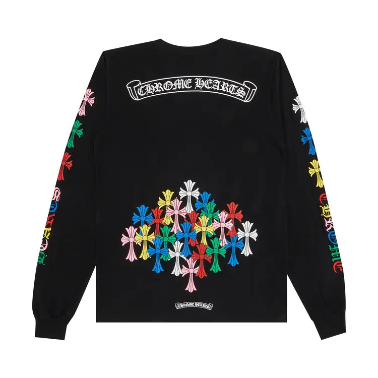 Chrome Hearts Multi Cross Henley Long-Sleeve Shirt ⚫️