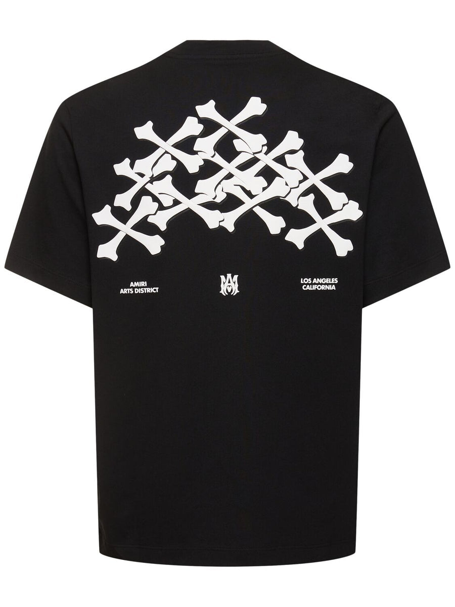 Amiri Hollywood Bones Stacked Logo T-Shirt - XS 🔌