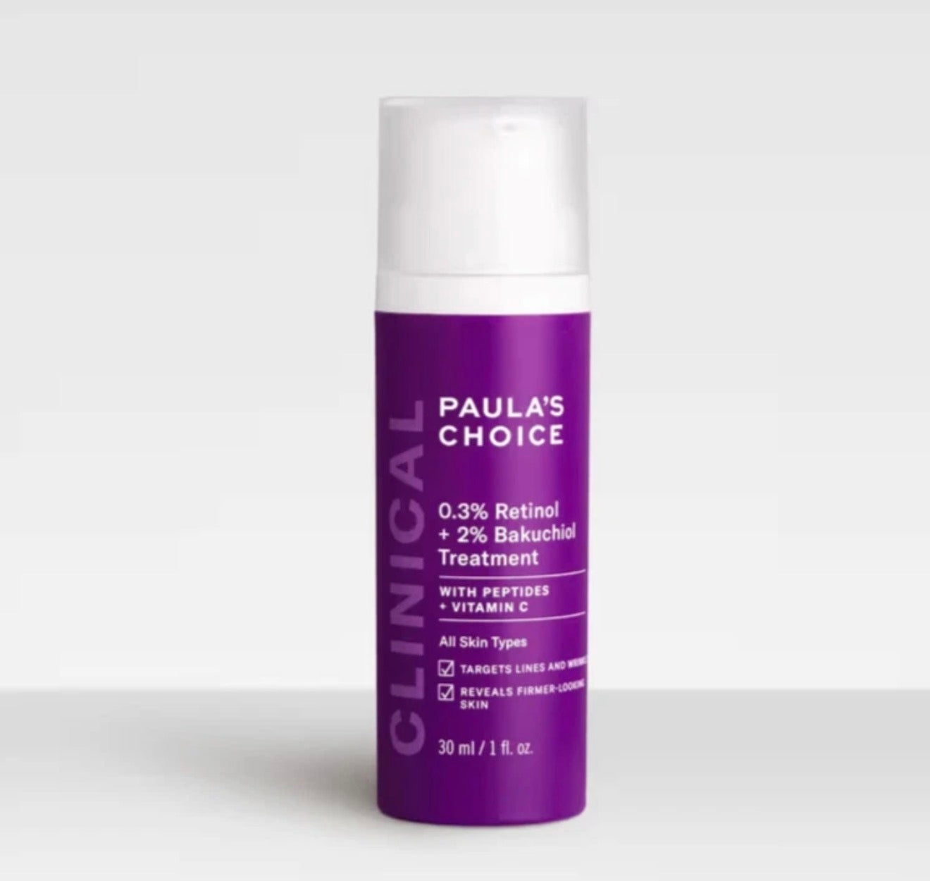 NEW 30ml Paula's Choice Clinical 0.3% Retinol & 2% Bakuchiol Treatment Skin Care