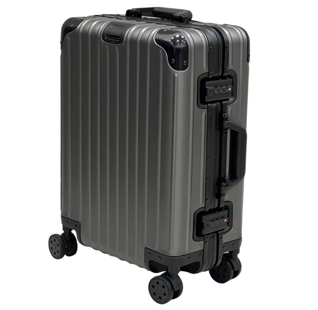 REAL Full Metal Aluminium 20 inch Cabin Carry on Luggage Suitcase - 55x40x23cm
